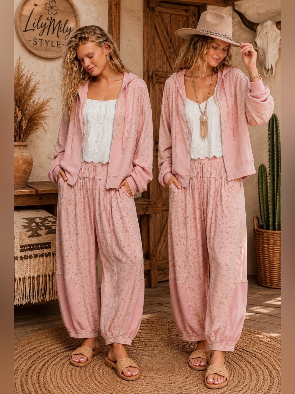 POL SET 🌸Meadow Bloom Jogger & Zip-Up Hoodie🌸